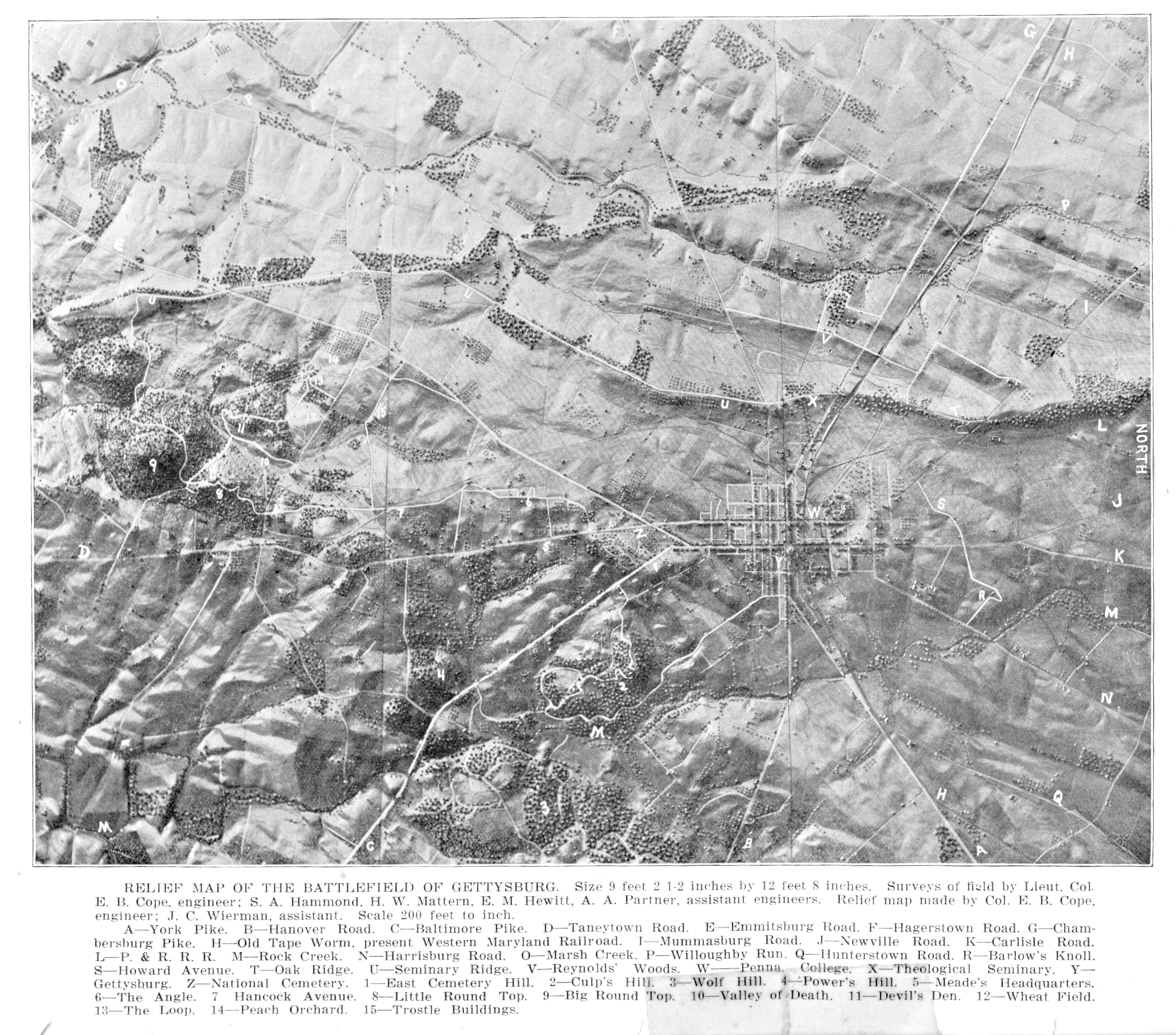 Relief Map of the Battle of Gettysburg