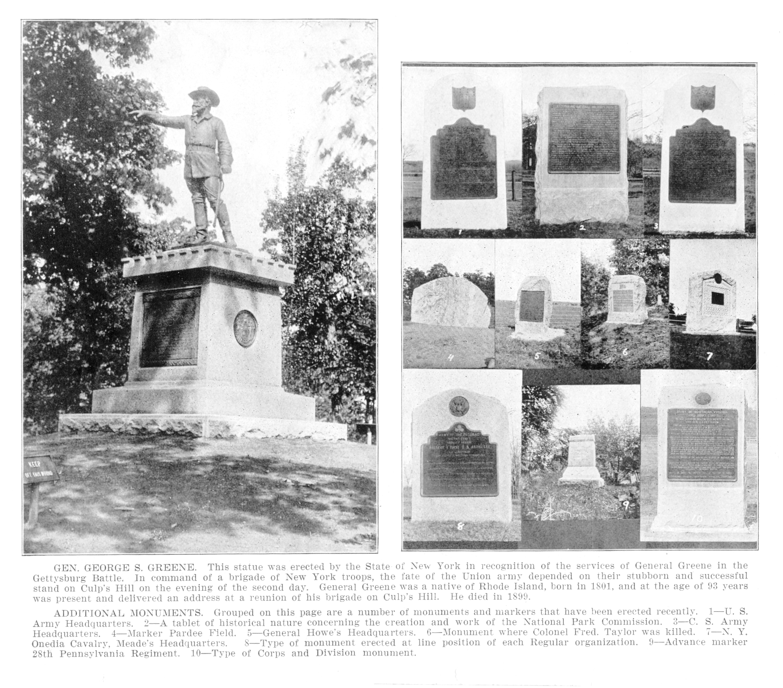 Gen. George S. Greene; Additional Monuments
