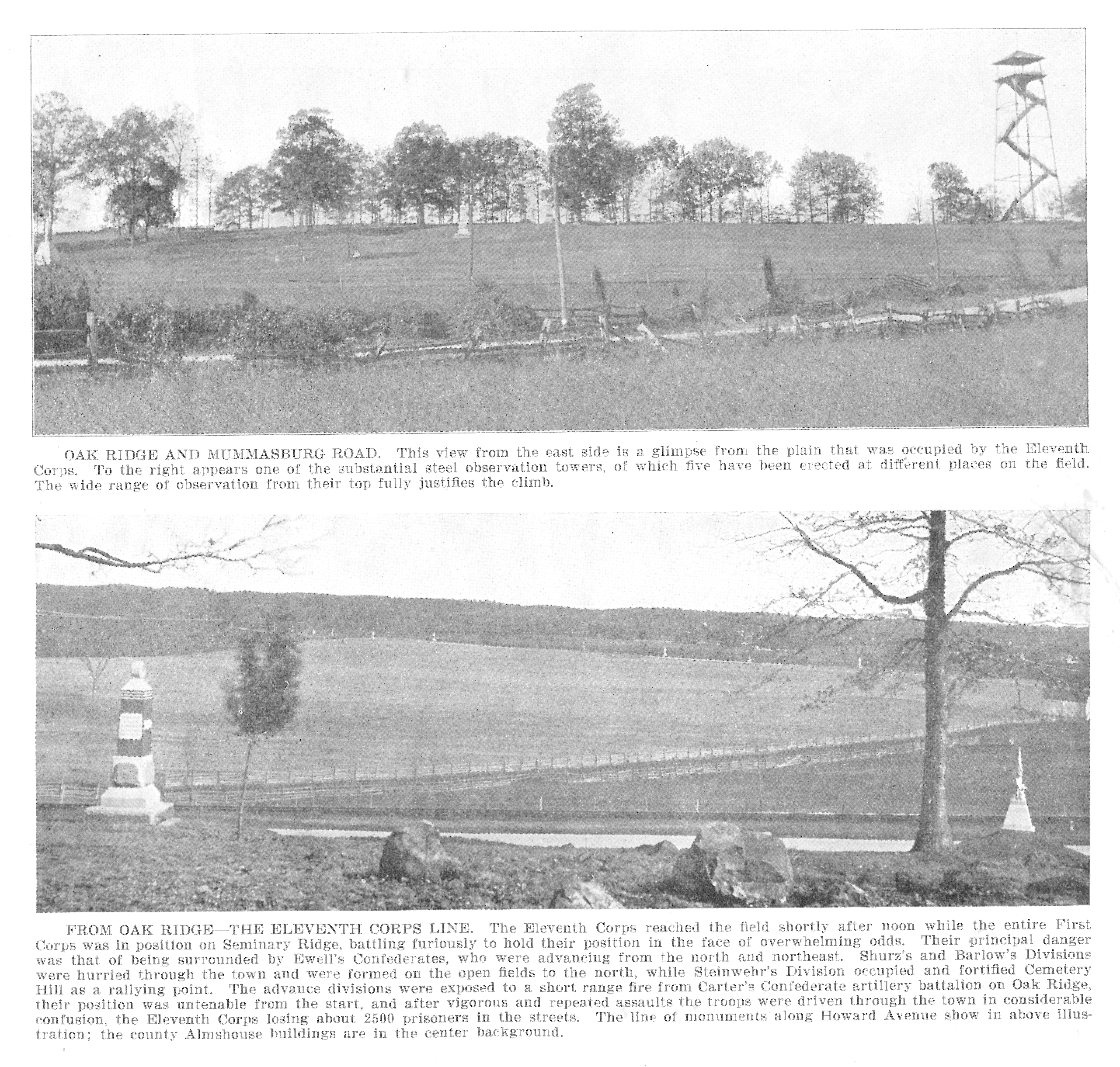Oak Ridge and Mummasburg Road; From Oak Ridge-The Eleventh Corps Line