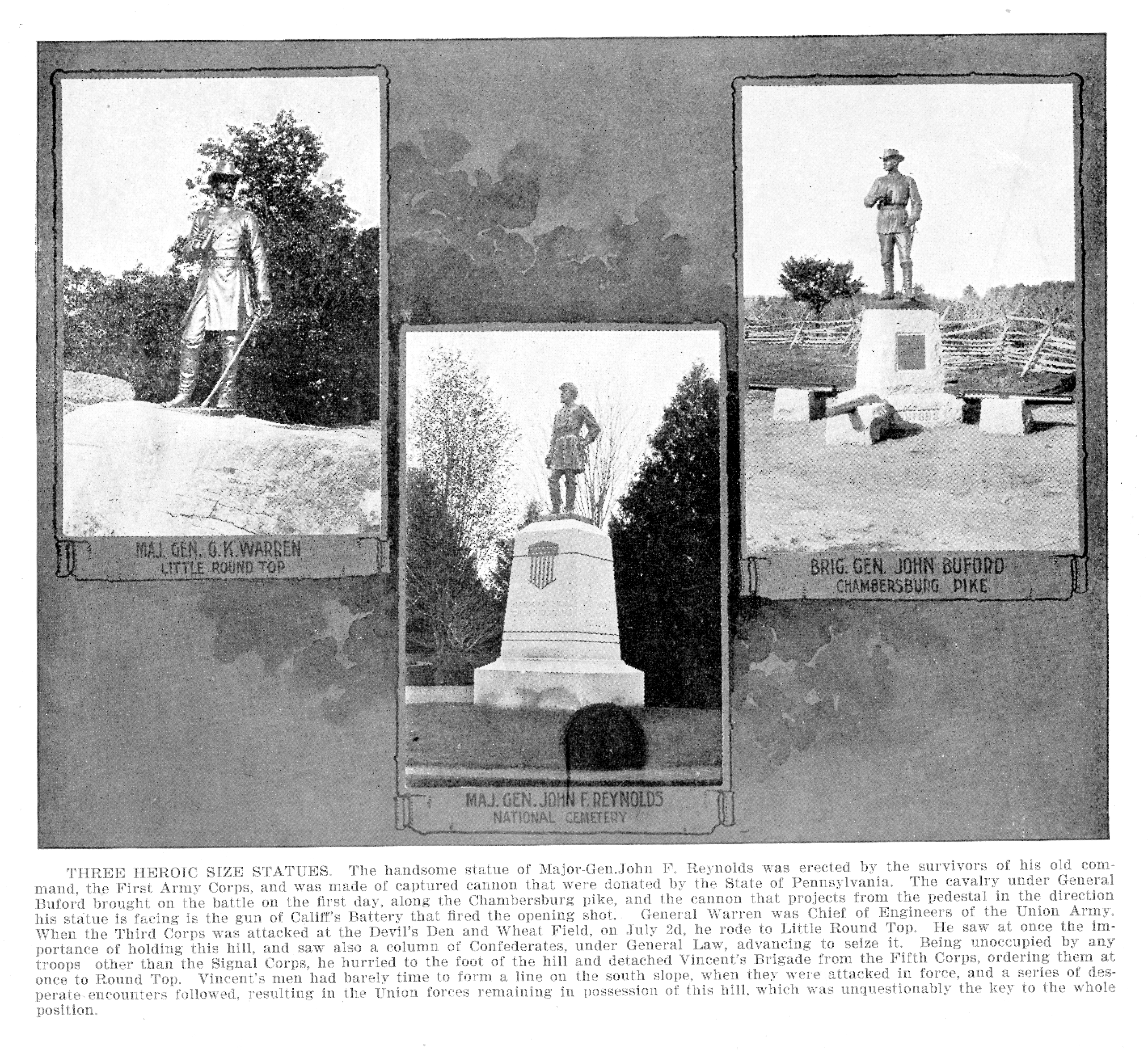 Three Heroic Size Statue