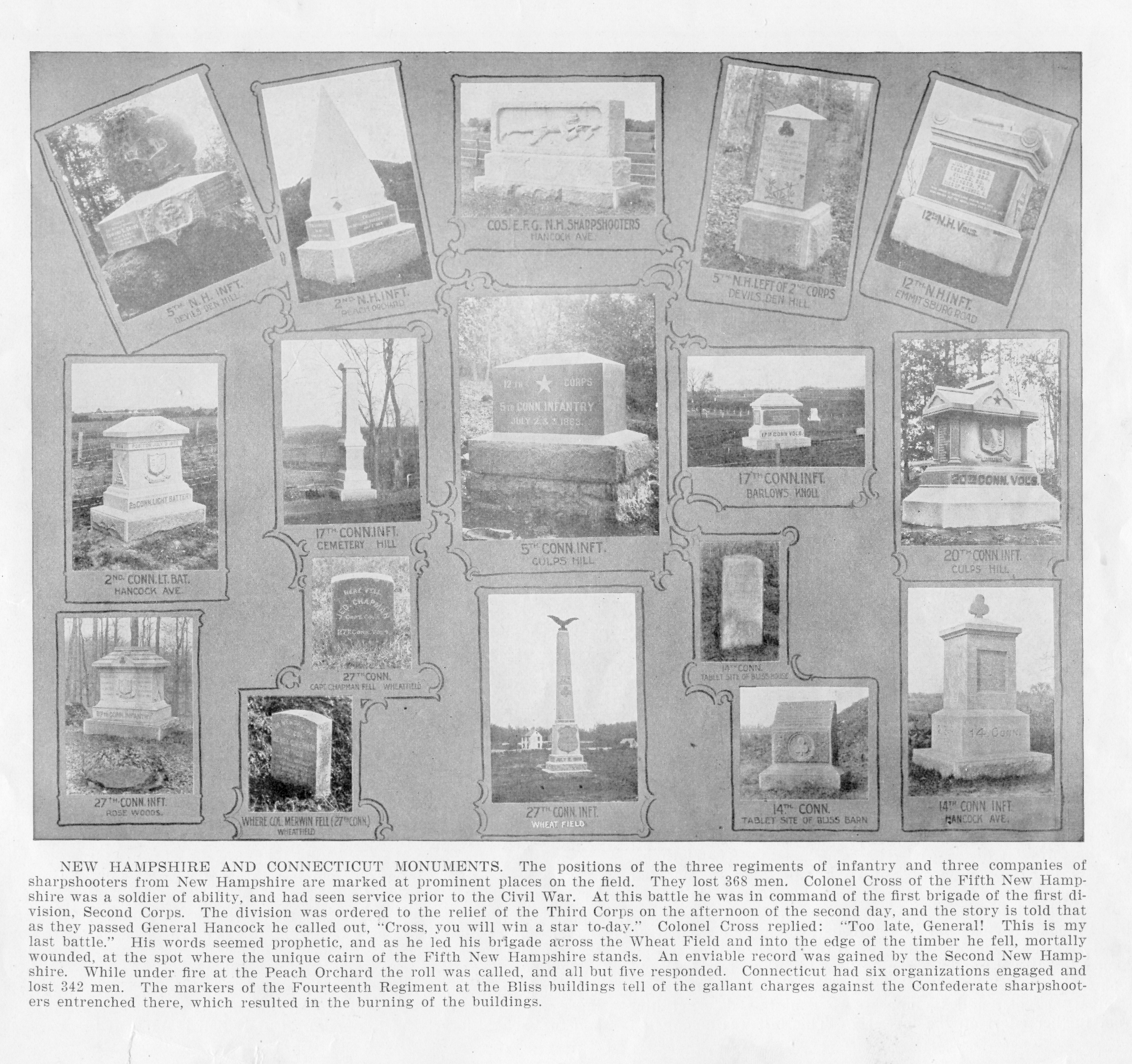 New Hampshire and Connecticut Monuments