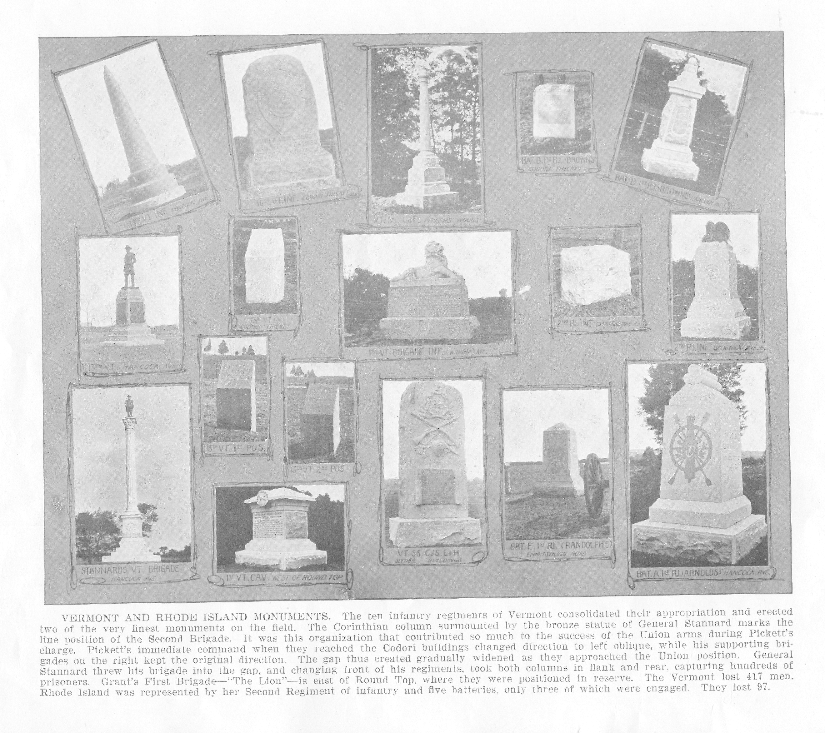 Vermont and Rhode Island Monuments