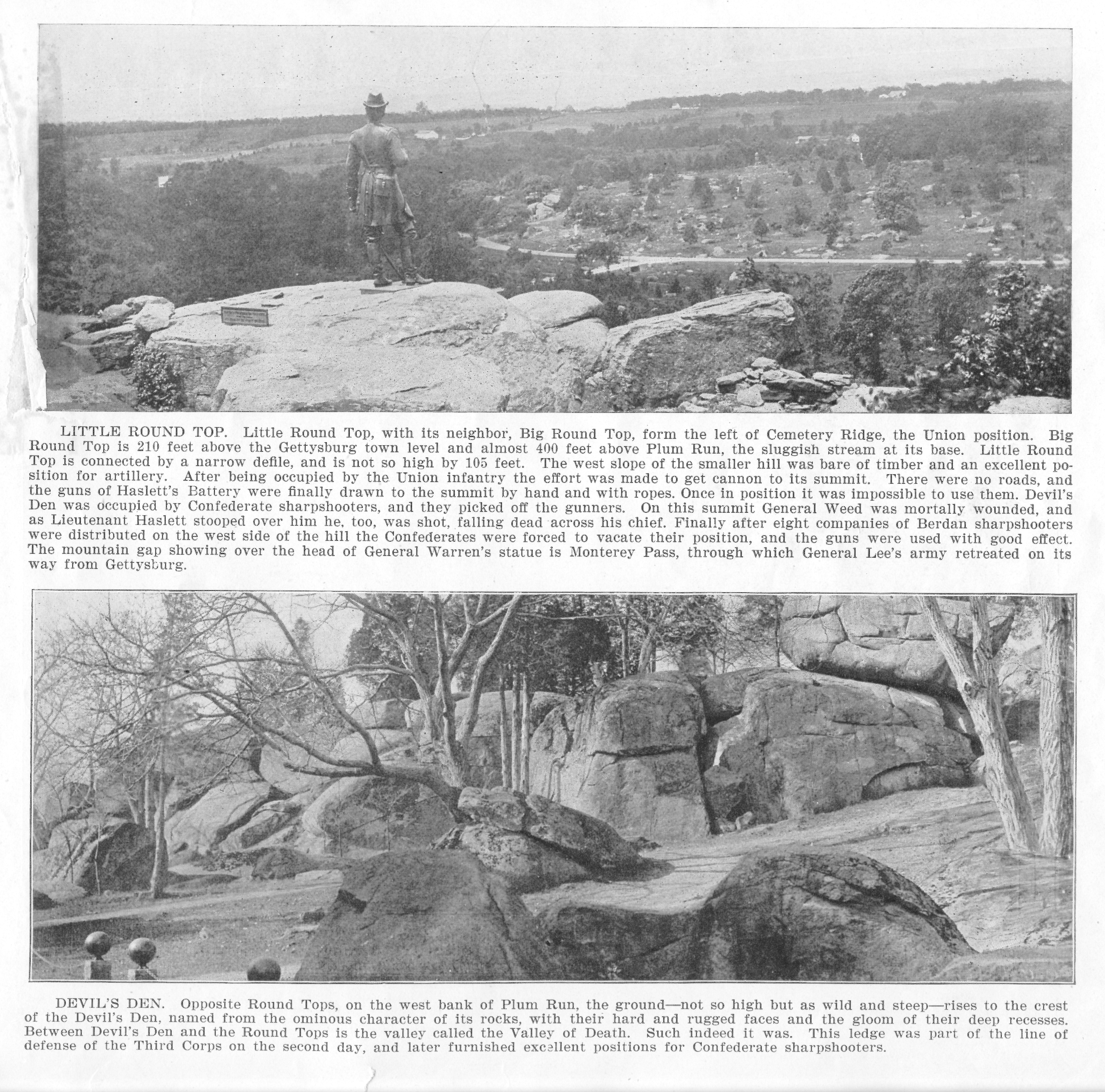 Little Round Top; Devil's Den 