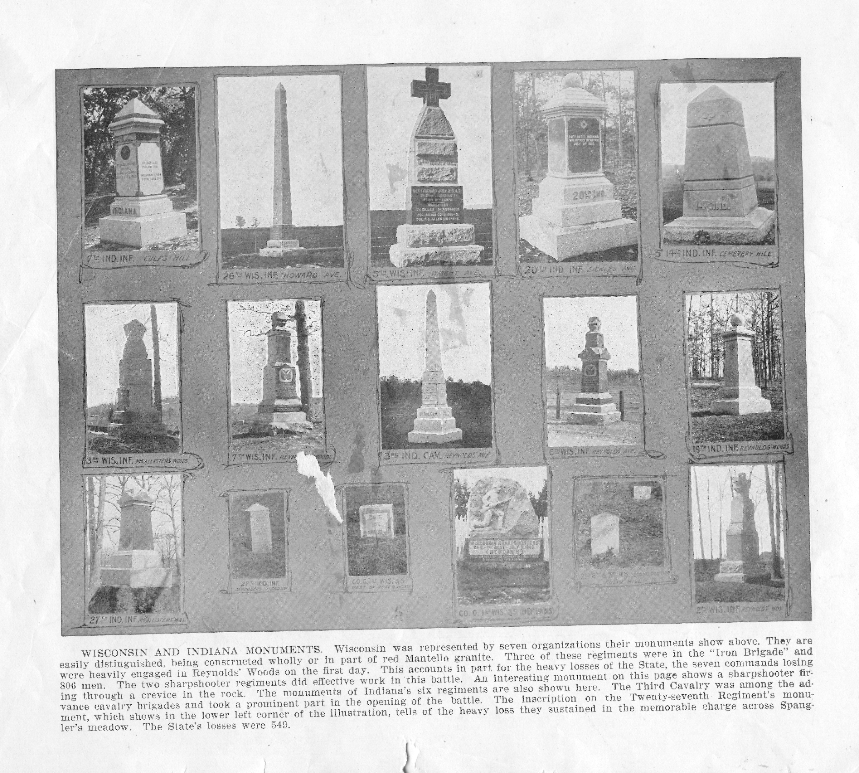 Wisconsin and Indiana Monuments